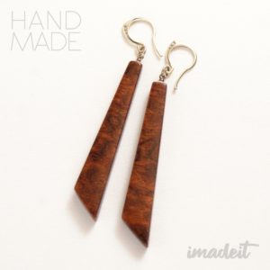 Kolczyki Bubinga Triangles